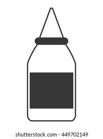 simple flat design medicine bottle icon vector illustration