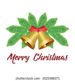 diseño plano simple alegre navidad ilustración campana
