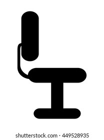 simple flat design office chair icon vector illustration