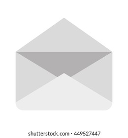 simple flat design open envelope icon vector illustration