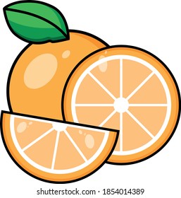 Simple flat design orange vector