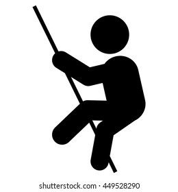 simple flat design pole vault pictogram icon vector illustration