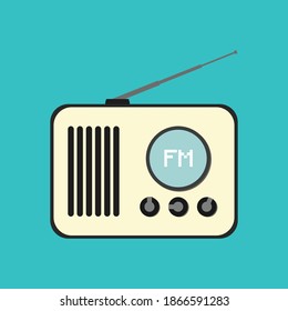 vector de radio de diseño plano simple