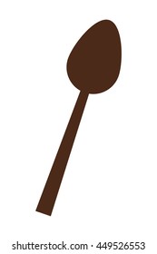 simple flat design single spoon icon vector illustration
