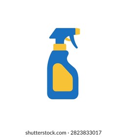 A simple flat design spray bottle essential for domestic sanitation and upkeep representing cleanliness and hygiene for marketing.