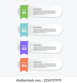 Simple Flat design table of contents infographic template