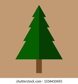 a simple flat design tree icon