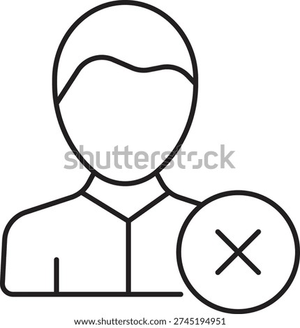 Simple flat design vector illustration of a person refusing or rejecting a negative proposal, ideal for business, decision-making, and communication concepts.