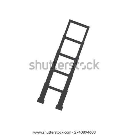 simple flat design vector of telescopic ladder