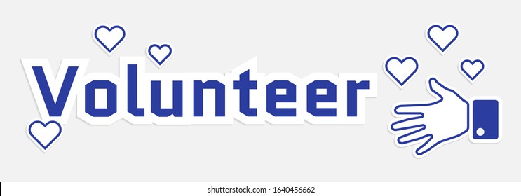 Simple Flat Design Volunteer Hand