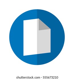 Simple Flat Design white paper icon with diagonal style. Diagonic.
