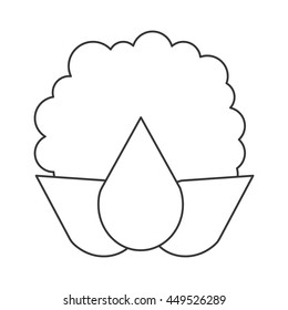 simple flat design whole cauliflower icon vector illustration