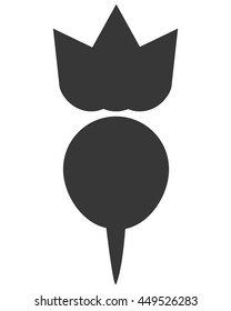 simple flat design whole radish icon vector illustration silhouette