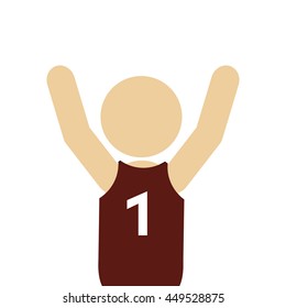 simple flat design winner pictogram icon vector illustration