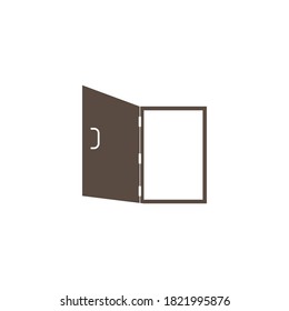 Simple flat door icon design vector illustration