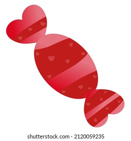Simple flat draw valentine candy vector.