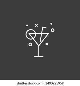 Simple flat drink icon. Cute drink icon. Vector illustration.