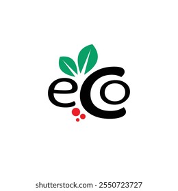 Logotipo simples e plano. Produtos ecológicos.