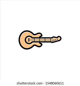 Simple flat electric guitar icon.