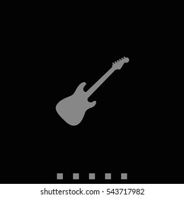 Simple flat electric guitar icon.