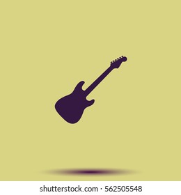 Simple flat electric guitar icon.