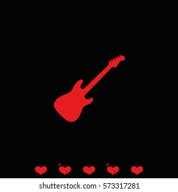 Simple flat electric guitar icon.