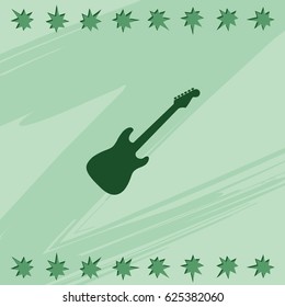 Simple flat electric guitar icon.