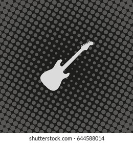 Simple flat electric guitar icon.
