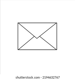 Simple and flat envelope vector illustration logo