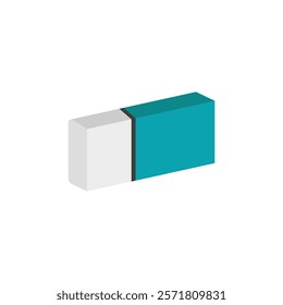 Simple flat eraser vector illustration isolated on a white background