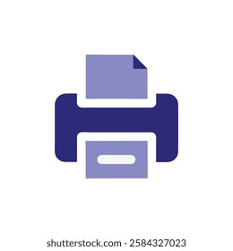 Simple Flat Fax Machine Icon for Offices