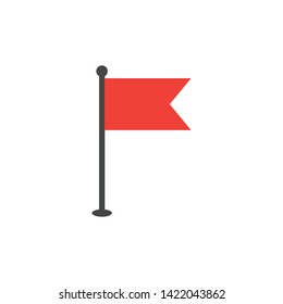 Simple flat flag icon graphic design template vector illustration