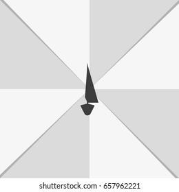 Simple flat front view sailboat icon.