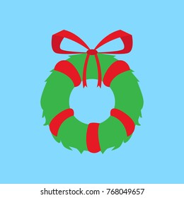Simple Flat Garland Blue Background Vector Illustration Graphic Design