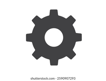 Simple and Flat Gear Icon Illustration