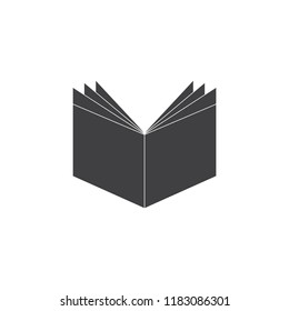 simple flat geometric book logo vector