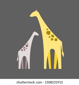 Simple Flat Giraffe animal Logo