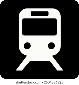 simple flat graphic of Train Icon