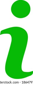 Información verde plana simple Icono ilustrado