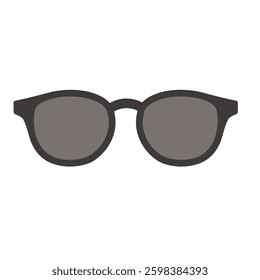 Simple and flat grey sunglasses illustration