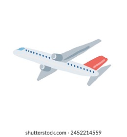 Simple and flat hand drawn illustration of an airplane