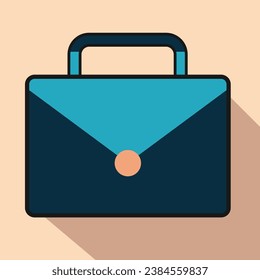 Simple flat handbag vector illustration