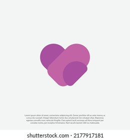Simple and flat hands together. hands holding. love or heart symbol. Vector logo illustration