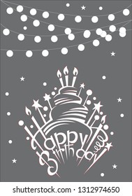 A simple flat happy birthday design