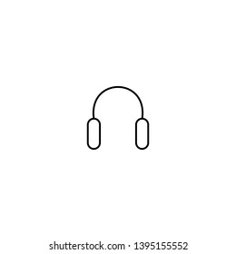 Simple flat headset design icon