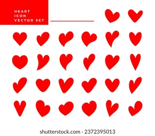 Diseño de icono de amor de corazón plano simple