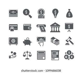 Simple flat high quality vector icon set,Finance related icon collection,Taxes, Money Management,Stock Exchange,Banking services and more.48x48 Pixel Perfect.