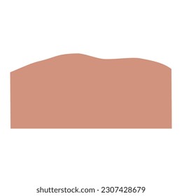 Simple flat hills desert landscape creator bright organic element