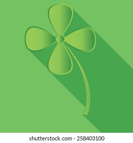 Simple flat hollow clover for Saint Patrick day