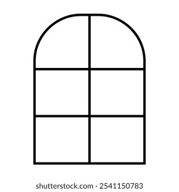 Icono de ventana de habitación de decoración plana simple